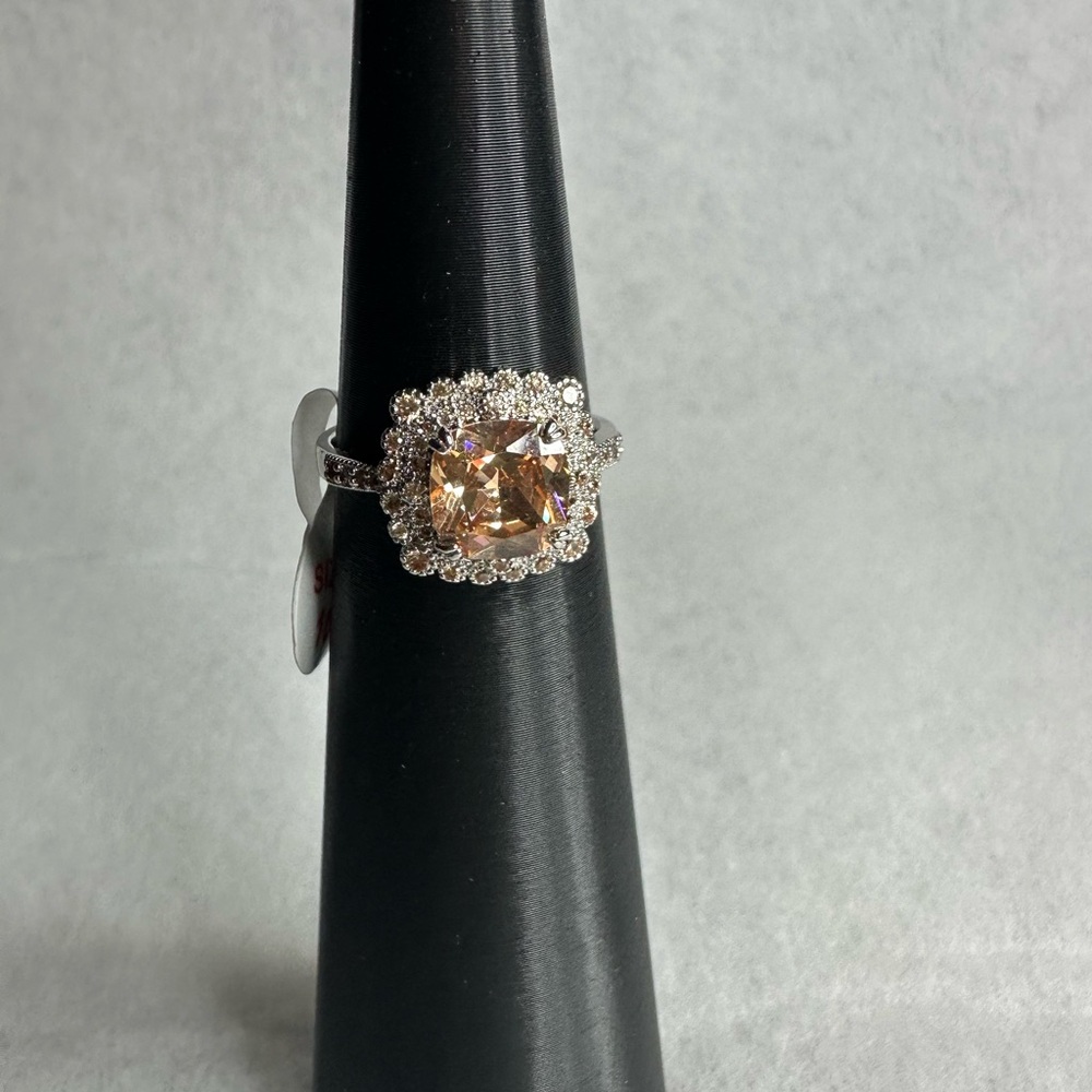 Estate Of Bliss Topaz & Rhodium Ring Size 10